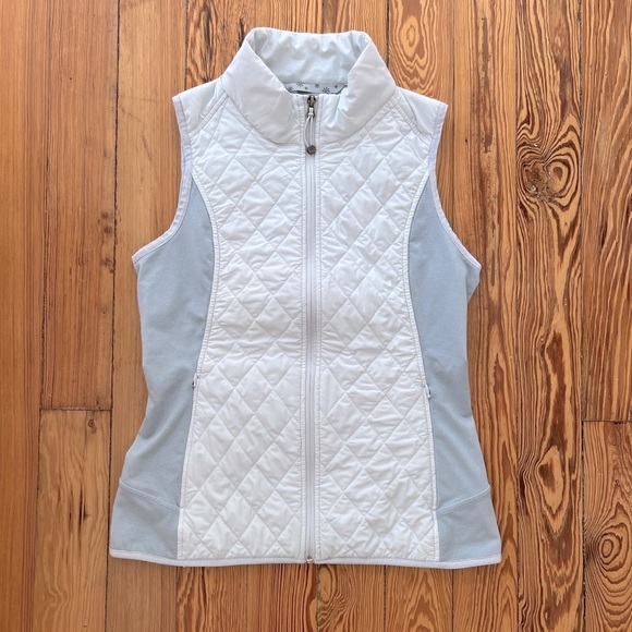 Athleta Jackets & Blazers - Athleta Light/Medium Grey Quilted Stretch Vest